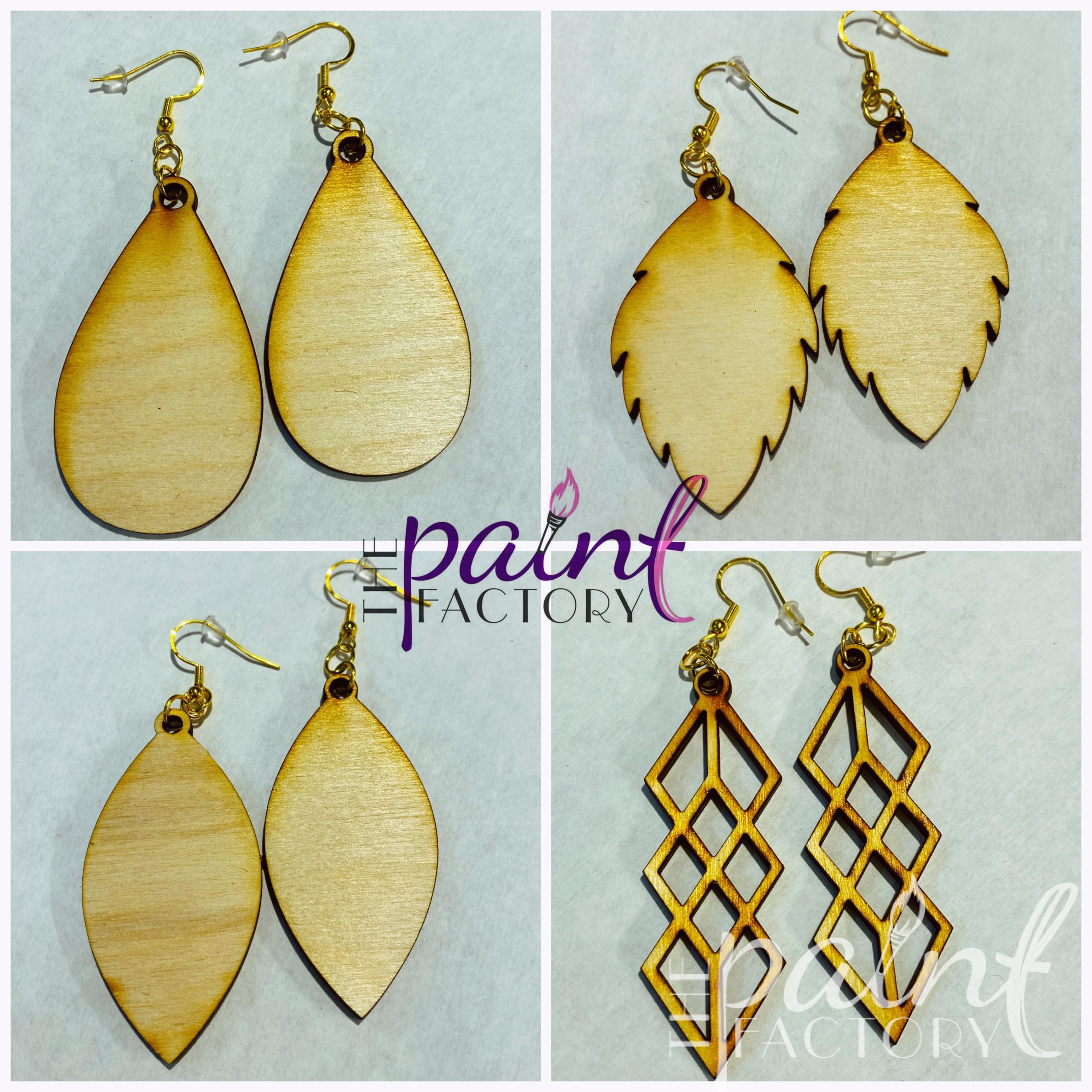 Wooden Earrings - The Paint Factory MN